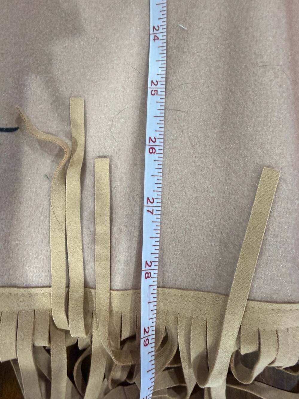 Western Fringe Studded Cowboy Ranch Print Jacket Coat Tan Boho Y2K - Picture 6 of 7